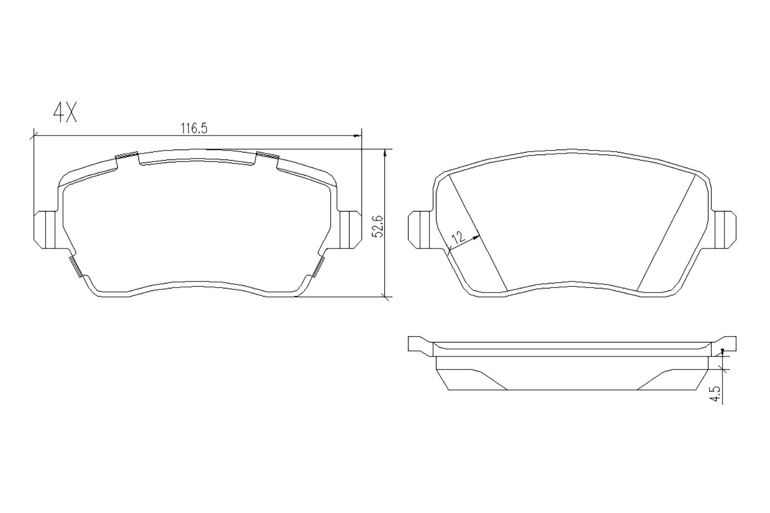 BOGAP N8210100 Brake Pad Set, Disc Brake
