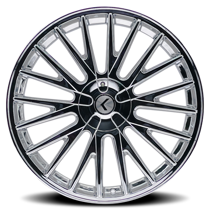 Kraze Wheels Kraze KR185 Double Down 17x8 / 5x108/114.3 BP / 38mm Offset / 73mm Hub Chrome Wheel