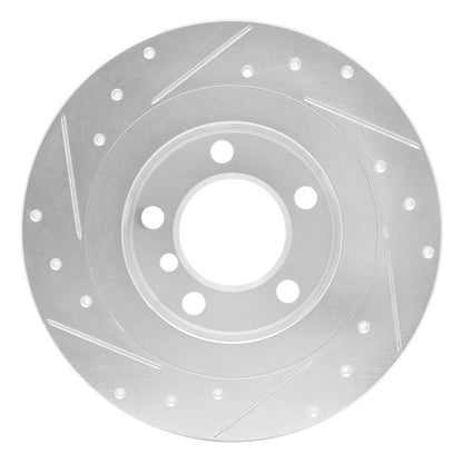 R1 Concepts R1 15-26 BMW 228I xDrive Gran Coupe Front Right Drilled & Slotted Silver Brake Rotor