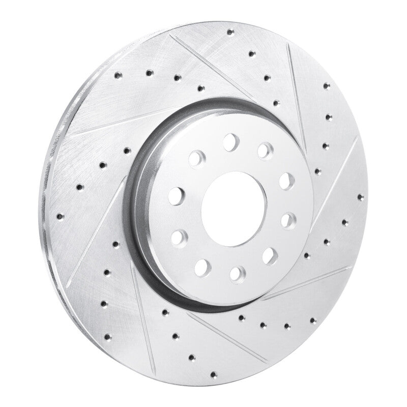 R1 Concepts R1 21-25 Dodge Charger Daytona Front Right Drilled & Slotted Silver Brake Rotor