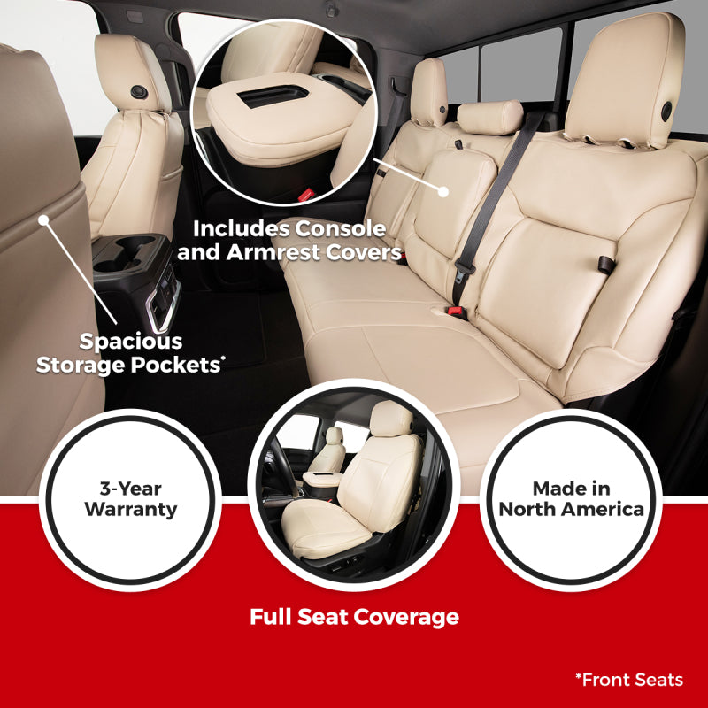 Covercraft 2025 Ford Explorer Leatherette Precision Fit Custom 2nd Row Seat Covers - Black