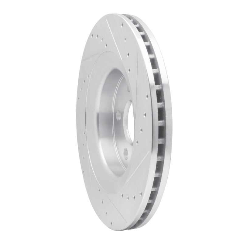 R1 Concepts R1 06-10 Jeep Grand Cherokee Front Left Drilled & Slotted Silver Brake Rotor