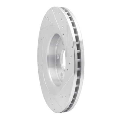R1 Concepts R1 06-10 Jeep Grand Cherokee Front Left Drilled & Slotted Silver Brake Rotor