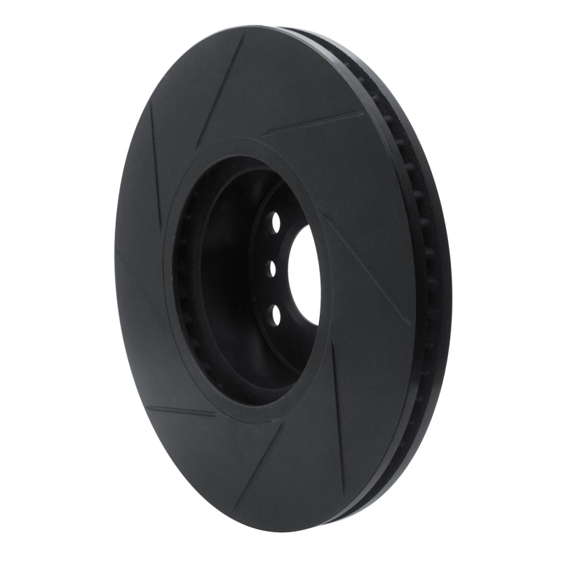 R1 Concepts R1 16-18 BMW X4 Left Front Slotted Black Brake Rotor