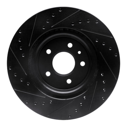 R1 Concepts R1 09-10 Ford Taurus (Excl SHO) Front Right Drilled & Slotted Black Brake Rotor