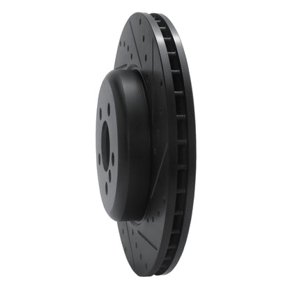 R1 Concepts R1 17-25 BMW 330I Front Right Drilled & Slotted Black Brake Rotor