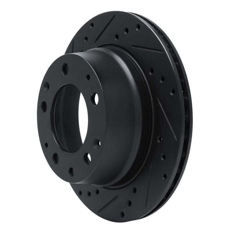 R1 Concepts R1 69-83 Porsche 911 Rear Left Drilled & Slotted Black Brake Rotor