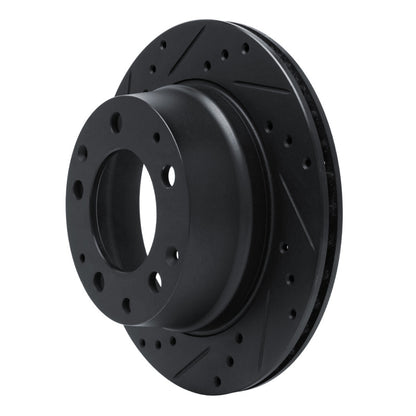 R1 Concepts R1 69-83 Porsche 911 Rear Left Drilled & Slotted Black Brake Rotor