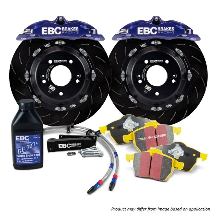 EBC BBK043BLU1 Big Brake Kit Front 330x28mm Curved Slotted Apollo4 Blue