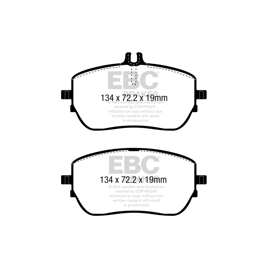 EBC DP22388 Mercedes-Benz W/V177 C/X118 W/H247 Greenstuff Front Brake Pads - CBI Caliper 2 | ML Performance US Car Parts