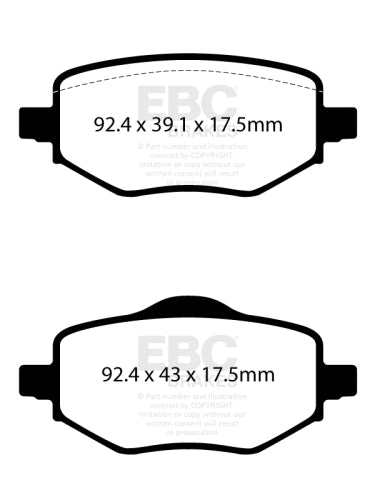 EBC DP22442 GREENSTUFF PAD SET