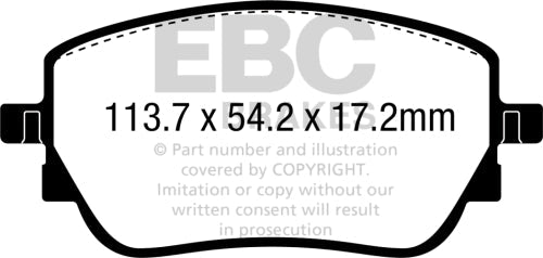 EBC DP62391 6000 SERIES SUV & 4X4 PAD SET