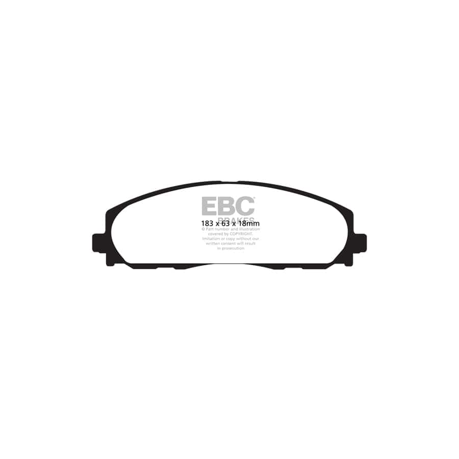 EBC PD01KF306 Chrysler Fiat Lancia Greenstuff Front Brake Pad & Plain Disc Kit  (Inc. Grand Voyager, Freemont, Voyager) 2 | ML Performance US Car Parts