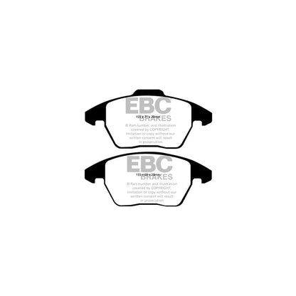 EBC PD03KF363 Citroen Peugeot Yellowstuff Front Brake Pad & Plain Disc Kit - Bosch/Girling/TRW Caliper 2 | ML Performance US Car Parts