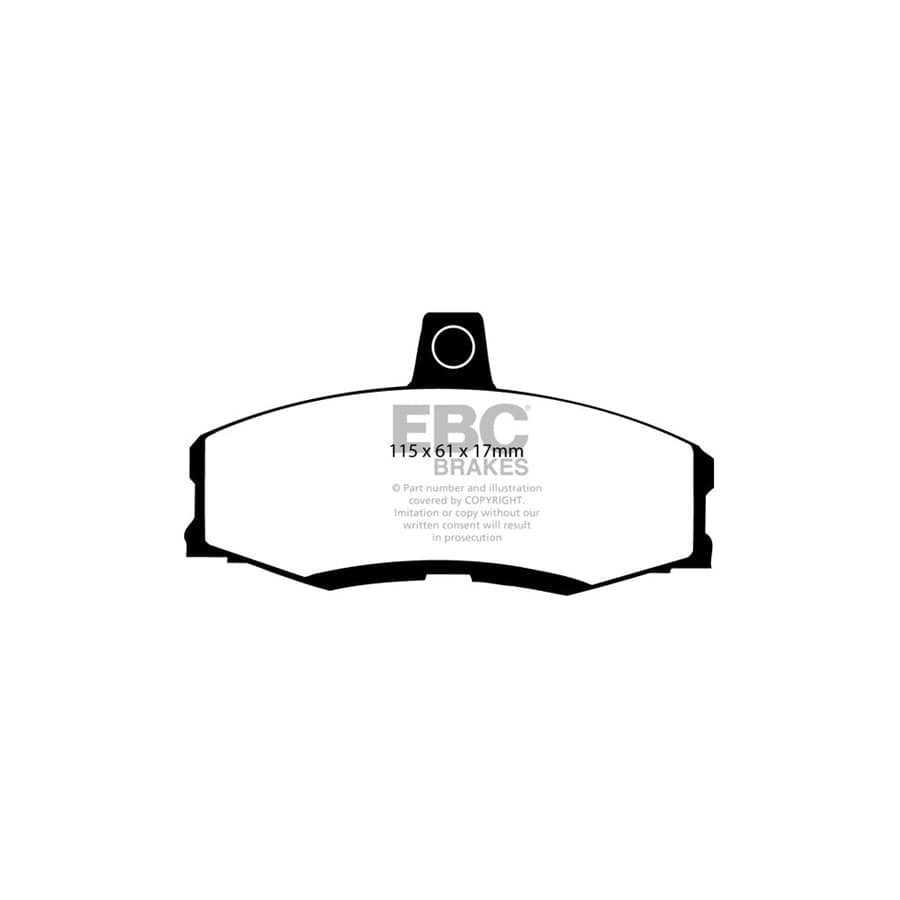 EBC PD03KF520 Ford Sierra Yellowstuff Front Brake Pad & Plain Disc Kit 2 | ML Performance US Car Parts