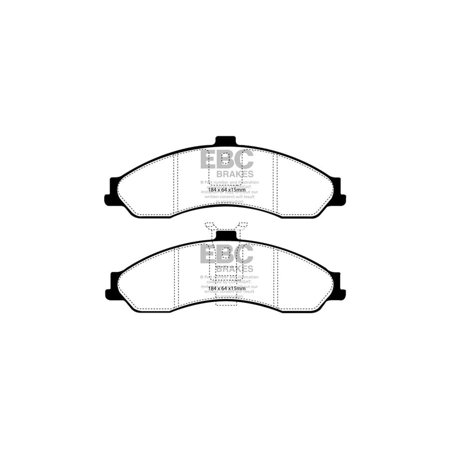 EBC PD03KF531 Holden Opel Vauxhall Yellowstuff Front Brake Pad & Plain Disc Kit 2 | ML Performance US Car Parts