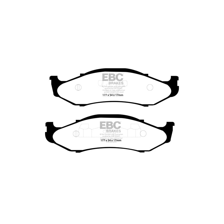 EBC PD06KF324 Jeep Greenstuff Front Brake Pad & USR Disc Kit (Inc. Cherokee, Grand Cherokee, Wrangler) 2 | ML Performance US Car Parts