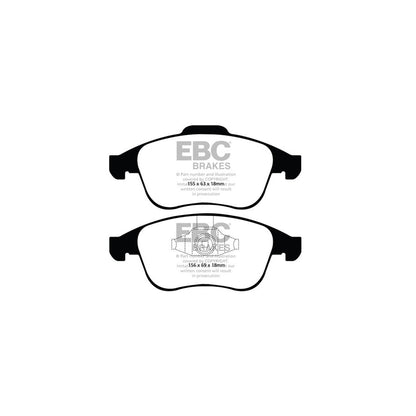 EBC PD06KF523 Renault Greenstuff Front Brake Pad & USR Disc Kit - ATE Caliper (Inc. Laguna & Latitude) 2 | ML Performance US Car Parts