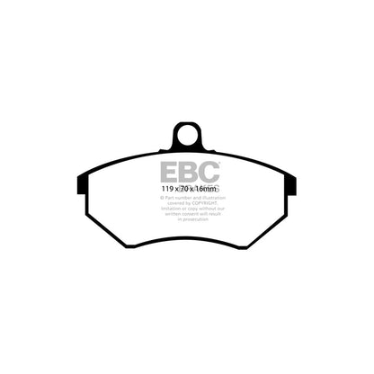 EBC PD06KF548 Seat VW Greenstuff Front Brake Pad & USR Disc Kit - Girling/TRW Caliper (Inc. Cordoba & Passat B3) 2 | ML Performance US Car Parts