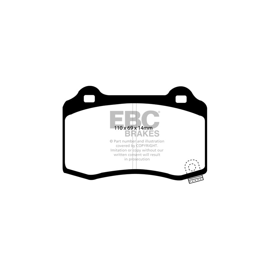 EBC PD09KR352 Dodge Jeep Bluestuff Rear Brake Pad & USR Disc Kit - Brembo Caliper (Inc. Durango & Grand Cherokee) 2 | ML Performance US Car Parts