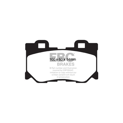 EBC PD09KR358 Infiniti Nissan Bluestuff Rear Brake Pad & USR Disc Kit - Akebono Caliper 2 | ML Performance US Car Parts