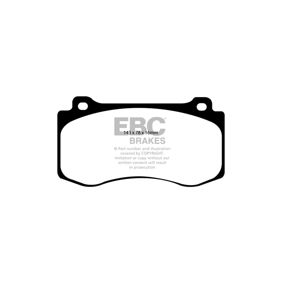 EBC PD12KF109 Chrysler Dodge Redstuff Front Brake Pad & GD Disc Kit - Brembo Caliper (Inc. 300C, Challenger & Charger) 2 | ML Performance US Car Parts