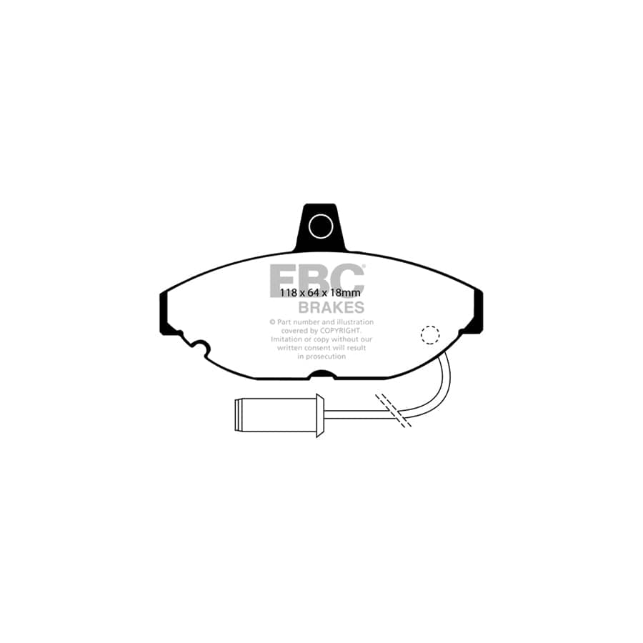 EBC PD13KF093 Austin Mg Reliant Yellowstuff Front Brake Pad & GD Disc Kit (Inc. Maestro, Montego, Scimitar Sabre) 2 | ML Performance US Car Parts