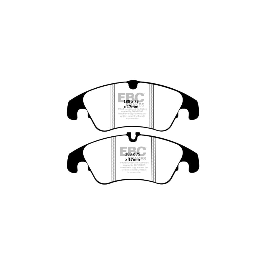 EBC PD13KF307 Ford Focus Mk2 Yellowstuff Front Brake Pad & GD Disc Kit - TRW Caliper 2 | ML Performance US Car Parts