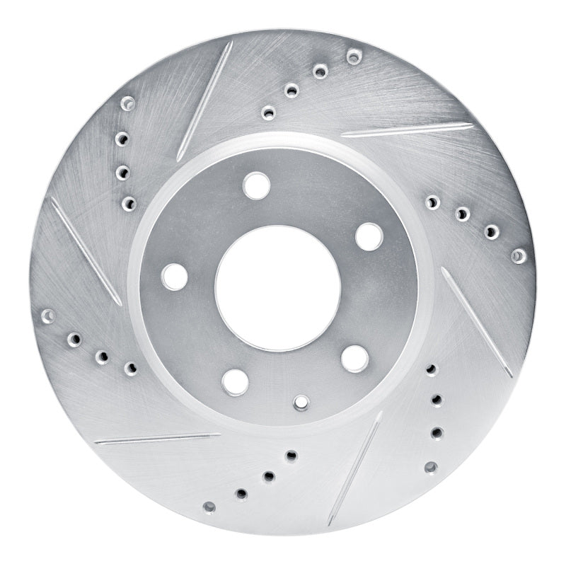 R1 Concepts R1 13-19 Mazda 6 Front Left Drilled & Slotted Silver Brake Rotor
