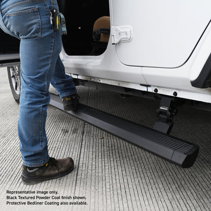 Go Rhino RealTruck 07-17 Jeep Wrangler 4dr VoltStep Electric Running Board Kit (Cut Req.) - Bedliner Coating