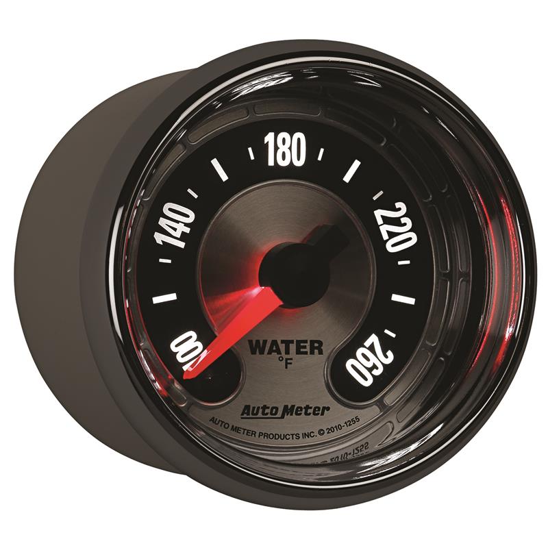 Autometer American Muscle 52mm Full Sweep Electric 100-260 Deg F Water Temperature Gauge