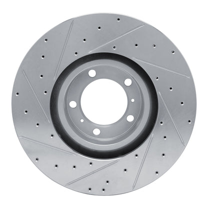 R1 Concepts R1 10-24 Audi RS e-Tron GT Right Front Drilled & Slotted Silver Brake Rotor