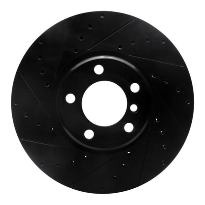 R1 Concepts R1 12-21 BMW 228I Front Left Drilled & Slotted Black Brake Rotor