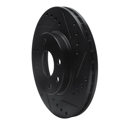 R1 Concepts R1 90-93 Asuna SUNFIRE Front Right Drilled & Slotted Black Brake Rotor