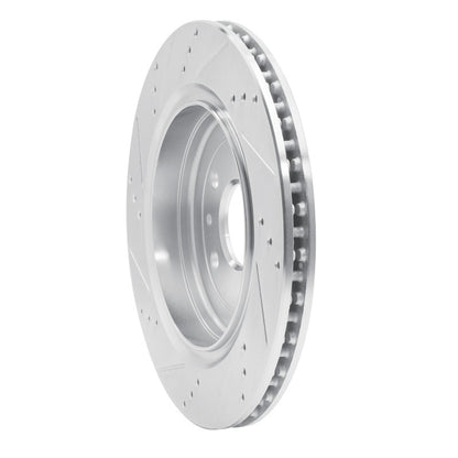 R1 Concepts R1 14-19 Chevrolet Corvette Rear Right Drilled & Slotted Silver Brake Rotor