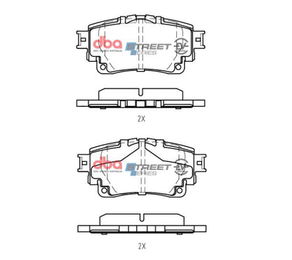 DBA 20-22 Toyota Corolla Hatchback Rear SSEV Street Series Brake Pads