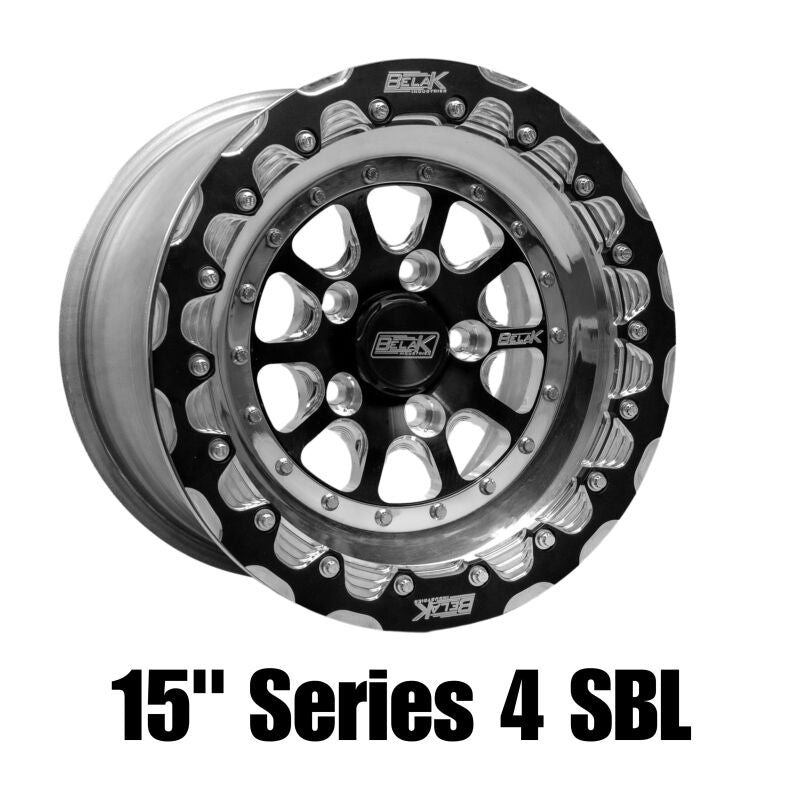Belak Wheels Belak 15x8 / 5in BS / 5x114.3 BP / High Pad / Series 4 Wheel - Single Beadlock Billet Outer Lip