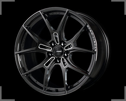 Gram Lights 57FXZ 20x9.5 +25 5x112 Super Dark Gunmetal and Machining Rim Edge DC Wheel