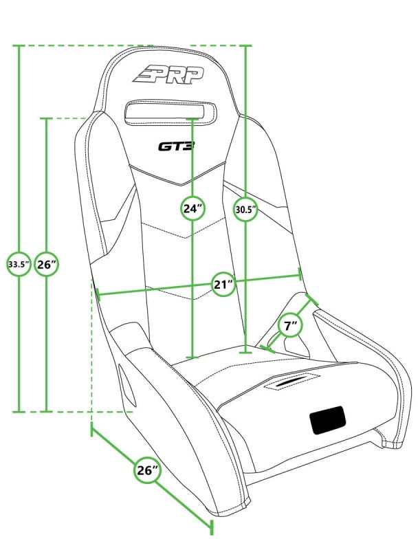 PRP Seats Polaris RZR GT3 Suspension Seats Kit - Black Gray
