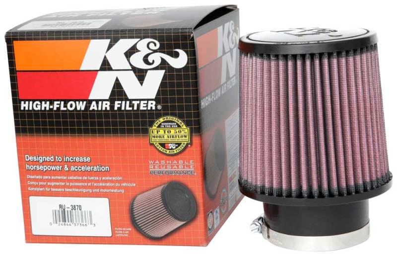 K&N Engineering K&N Universal Clamp-On Air Filter 3in FLG / 5in B / 4-1/2in T / 5in H