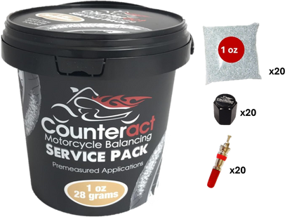 Counteract Motorcycle Balance Beads Shop Service Bucket: 20 packs - 1oz bags