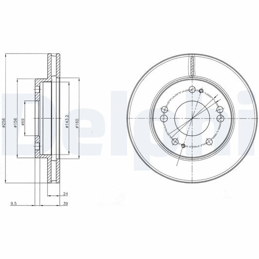 DELPHI BG4197 Brake Disc .