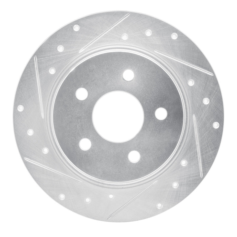 R1 Concepts R1 20-25 Chrysler Pacifica Rear Right Drilled & Slotted Silver Brake Rotor