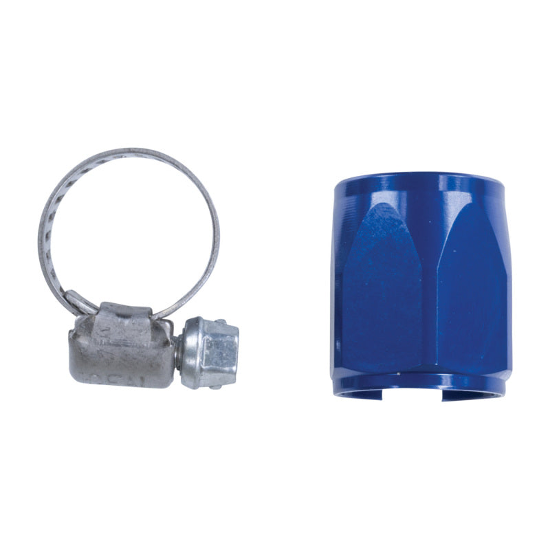 Russell Performance -6 AN Anodized Blue Tube Seal Hose End For 5/16in Fuel Hose
