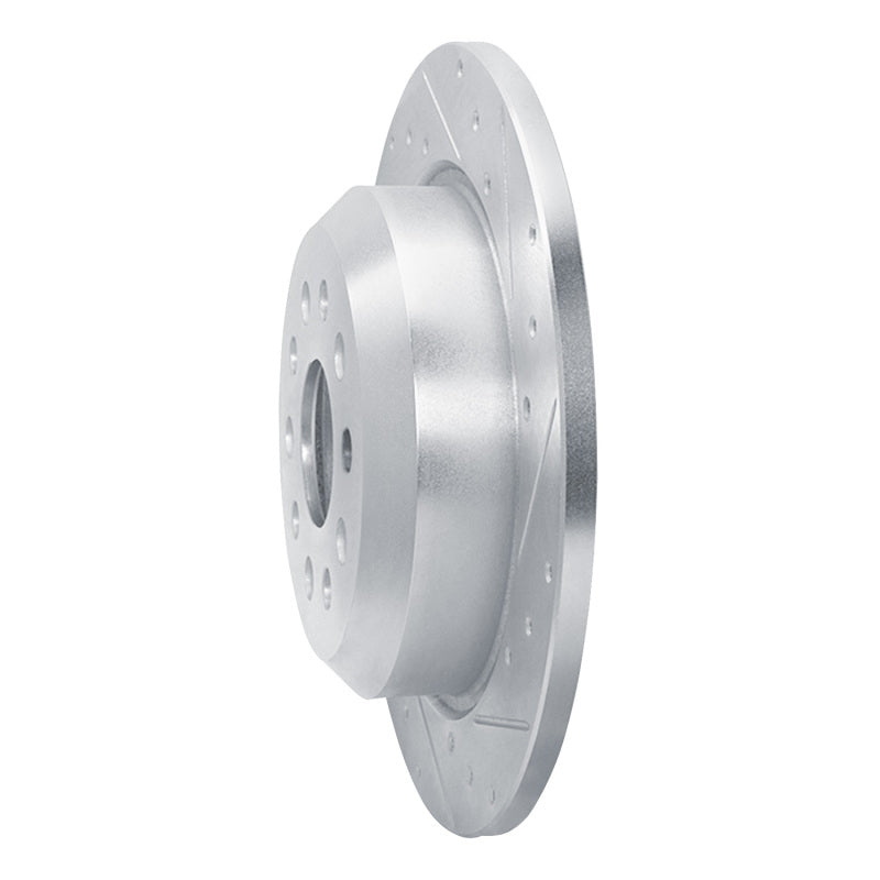 R1 Concepts R1 99-04 Jeep Grand Cherokee Front Right Drilled & Slotted Silver Brake Rotor