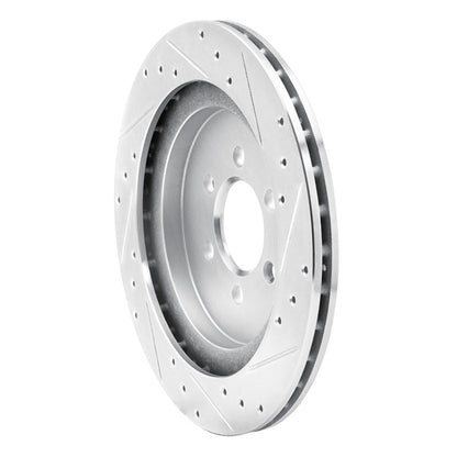 R1 Concepts R1 92-02 Dodge Viper Rear Left Drilled & Slotted Silver Brake Rotor