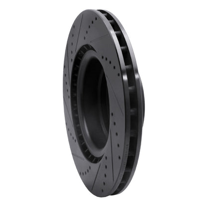 R1 Concepts R1 06-12 Land Rover Range Rover Front Right Drilled & Slotted Black Brake Rotor