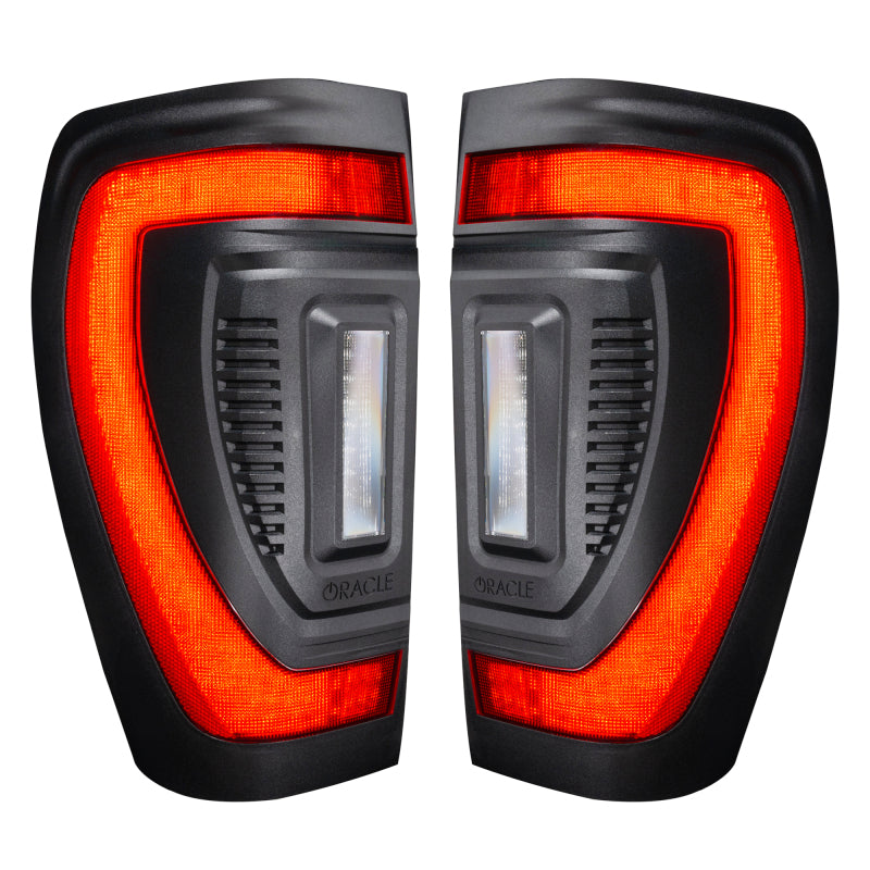 ORACLE Lighting Oracle 19-23 GMC Sierra Black Series Flush Style LED Tail Lights - Factory Halogen