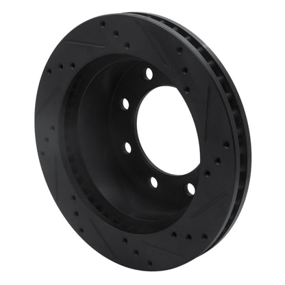 R1 Concepts R1 00-02 Dodge Ram 3500 Front Left Drilled & Slotted Black Brake Rotor