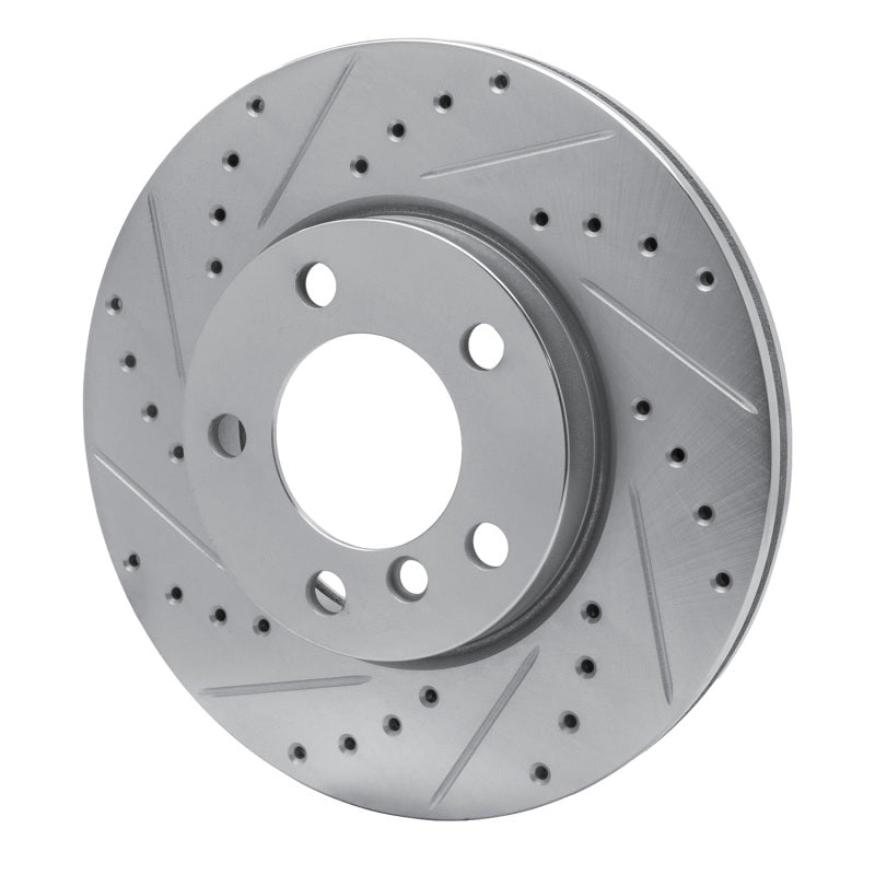 R1 Concepts R1 11-16 Mini Cooper Paceman Front Left Drilled & Slotted Silver Brake Rotor